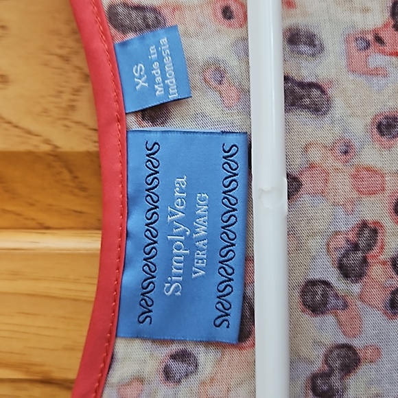 Vera Wang Woman's Sequin Polka-dot Tank Tunic Blouse. Sz: XS - Picture 2 of 9